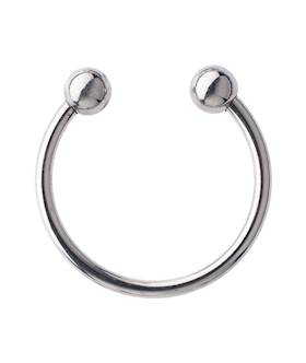 Kink Range Double Ball Open Stainless Steel Penis Head Ring