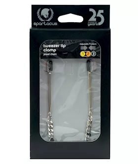 Spartacus Adjustable Tweezer Nipple Clamps wJewel Chain