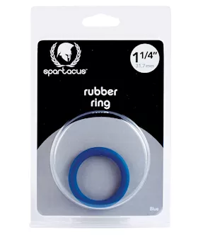 Spartacus 125quot Rubber Cock Ring   Blue