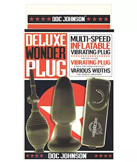 Deluxe Wonder Plug Inflatable Vibrating Butt Plug  Multi Speed