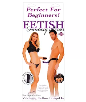 Fetish Fantasy Series for Him or Her Vibrating Hollow StrapOn  Purple