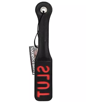 Sportsheets 12quot Leather Slut Impression Paddle
