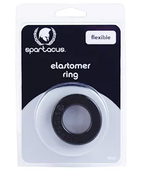 Spartacus Elastomer Cock Ring  Metro Black