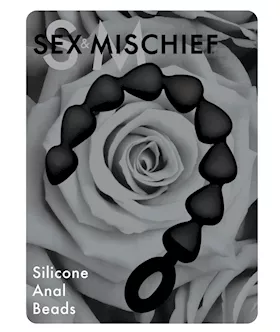 Sex amp Mischief Silicone Anal Beads  Black