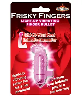 Frisky Finger Light Up Vibrating Finger Bullet  Magenta