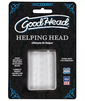 GoodHead Helping Head Ultimate BJ Helper 2quot Masturbator  Clear