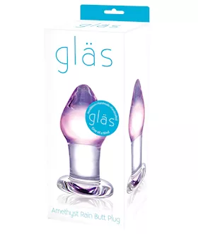 Glas Amethyst Rain Glass Butt Plug