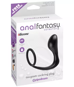 Anal Fantasy Collection Ass Gasm Cockring Plug  Black