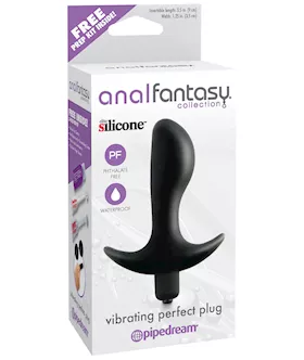 Anal Fantasy Collection Vibrating Perfect Plug  Black