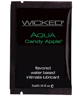 Wicked Sensual Care Aqua Water Based Lubricant 1 oz Candy Apple