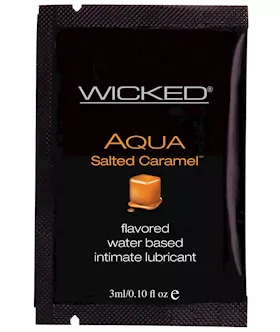 Wicked Sensual Care Aqua Water Based Lubricant 1 oz Salted Caramel