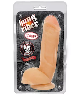 Blush Hung Rider Trigger 7quot Dildo wSuction Cup  Flesh