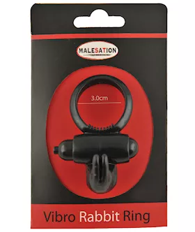 MALESATION Vibro Rabbit Ring  Black