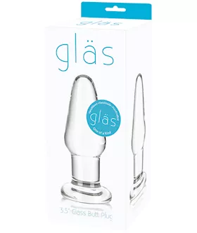 Glas 35quot Butt Plug  Clear