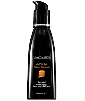 Wicked Sensual Care Aqua Water Based Lubricant 2 oz Salted Caramel