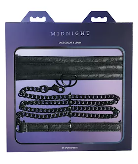 Sincerely Lace Collar amp Leash  Black