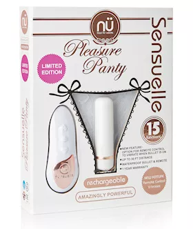 Nu Sensuelle Pleasure Panty Bullet wRemote Control 15 Function  White