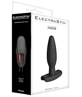ElectraStim Accessory  Silicone Noir Rocker Butt Plug  Small