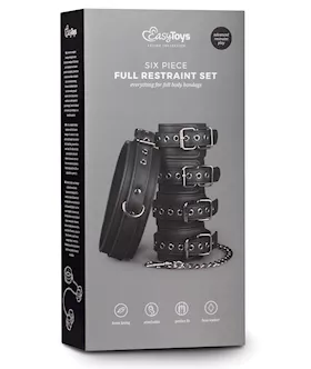 Easy Toys Fetish Set wCollar Ankle amp Wrist Cuffs  Black
