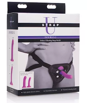 Strap U Double G Deluxe Vibrating StrapOn Kit