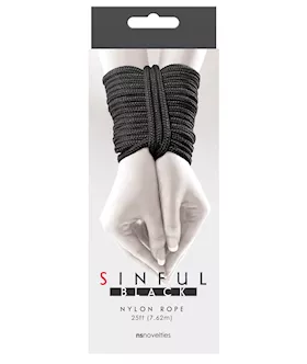 Sinful 25039 Nylon Rope  Black