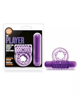 Blush Play With Me the Player Vibrating Double Strap Cockring  Purple