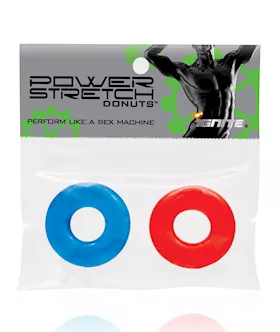 Ignite Power Stretch Donuts Cockrings  Pack of 2 RedBlue