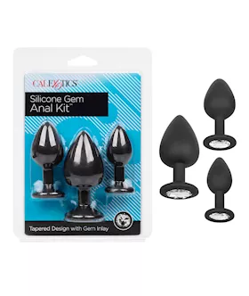 Silicone Gem Anal Kit  Black