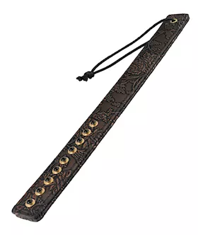 Spartacus Paddle wGems  Brown Floral Print