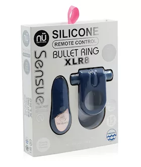 Nu Sensuelle Silicone Remote Control XLR8 Turbo Boost Bullet Ring  Navy