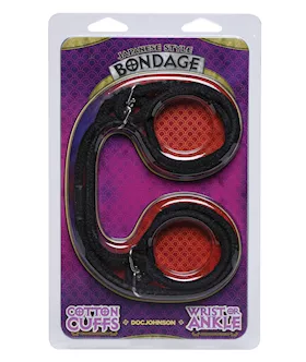 Japanese Style Bondage Wrist or Ankle Cotton Rope  Black