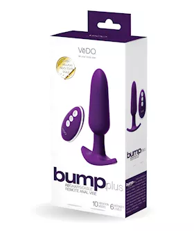 VeDO Bump Plus Rechargeable Remote Control Anal Vibe  Deep Purple