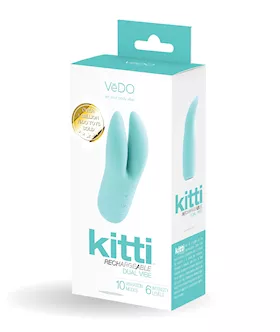 VeDO Kitti Rechargeable Dual Vibe  Tease Me Turquoise