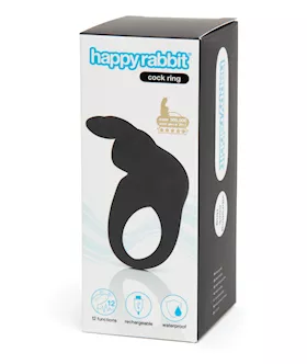 Happy Rabbit Rechargeable Cock Ring  Black