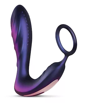 Hueman Black Hole Anal Vibrator wCock Ring  Purple