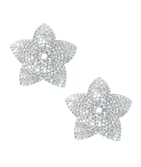 Neva Nude Burstin Blooms Crystal Jewel Reusable Silicone Nipple Pasties  Clear OS