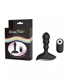 Gender Fluid Shake Anal Vibe wRemote  Black