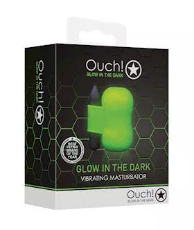 Shots Ouch Vibrating Masturbator  Glow in the Dark