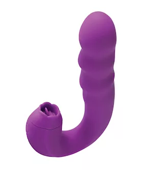 Lilian GSpot Vibrator wRotating Head amp Vibrating Tongue  Purple