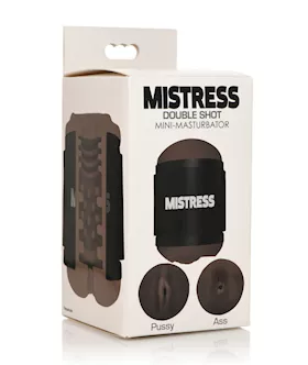 Curve Toys Mistress Double Shot Mini Masturbator Pussy amp Ass  Dark