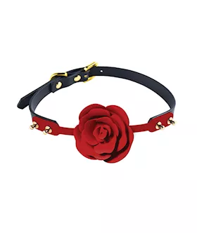 ZALO Rose Ball Gag  RedBlack