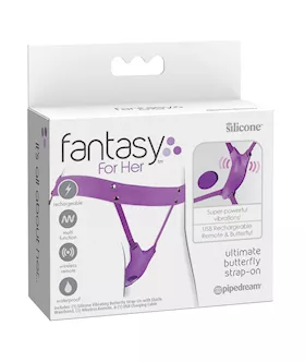 Fantasy For Her Ultimate Butterfly Strap On  Purple