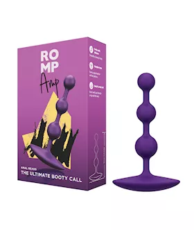 Romp Amp Flexible Anal Beads  Violet