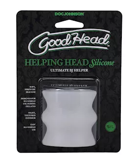 GoodHead Helping Head Silicone Stroker  Frost