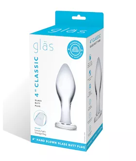 Glas 4quot Classic Butt Plug  Clear