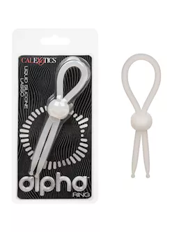 Alpha Liquid Silicone Lasso Cock Ring  Natural