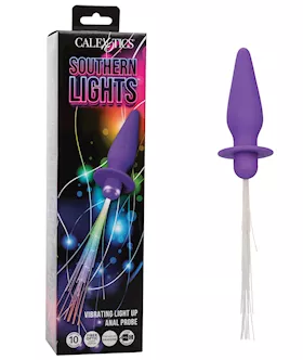 Southern Lights Rechargeable Vibrating Light Up Anal Probe  Purple