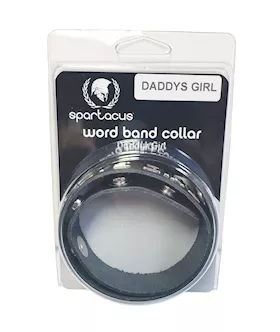 Spartacus DADDYS GIRL Leather Collar  Black