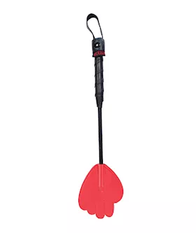 Rouge Mini Leather Hand Paddle  Red