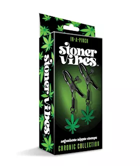 Stoner Vibes Glow in the Dark Adjustable Nipple Clamps